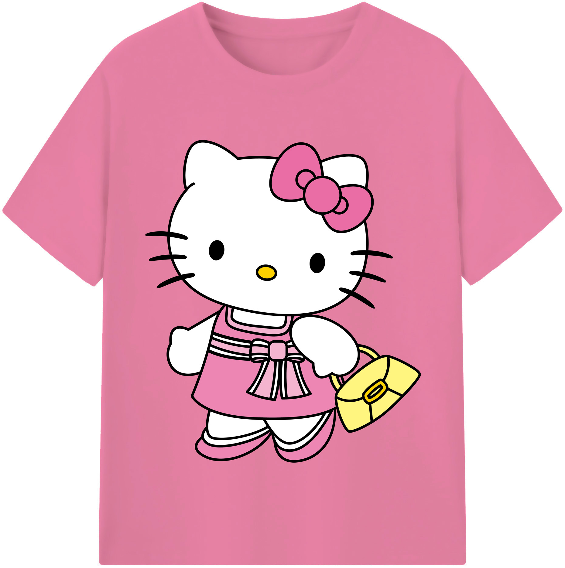 （画像用） Hello Kitty ハローキティ 綿100％半袖Tシャツ（フロントプリント）